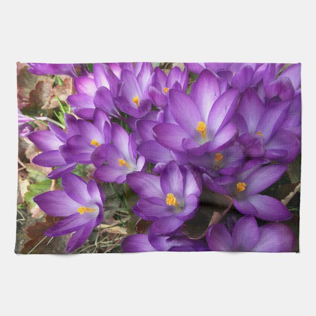 Lila Flower Kitchen Towers Kökshandduk (Horisontell)