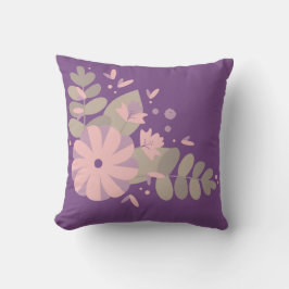 Lila Flower Kudde