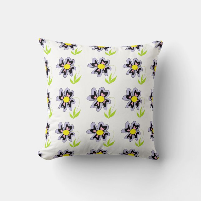 LILA FLOWER KUDDE (Framsida)