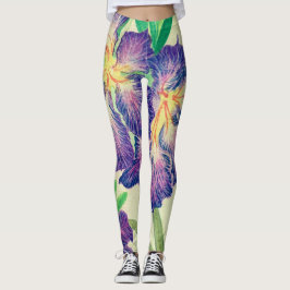 Lila Flower Leggings