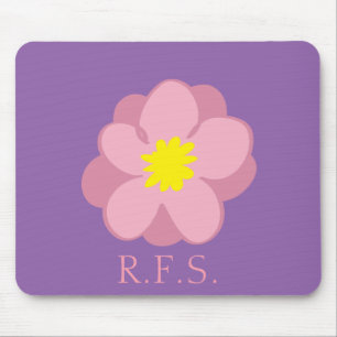 Lila Flower Monogrammed Initialer Musmatta