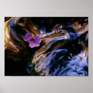 Lila Flower on Redwood Burl Poster