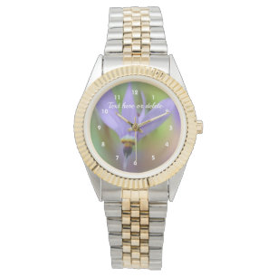 Lila Flower Personlig Armbandsur