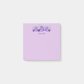 Lila Flower Personlig Post it Notes 3x3 Post-it Block