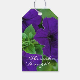 Lila Flower Photo Bible Verse Blated Thoughts Presentetikett