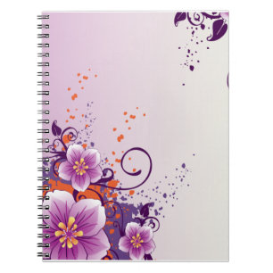 Lila Flower Prairie Ro Anteckningsbok