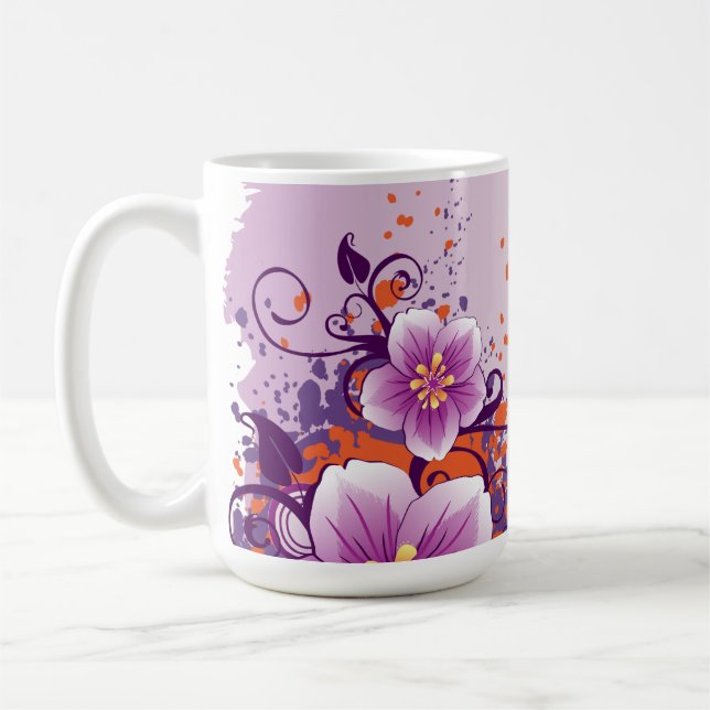 Lila Flower Prairie Ro Kaffemugg (Vänster)