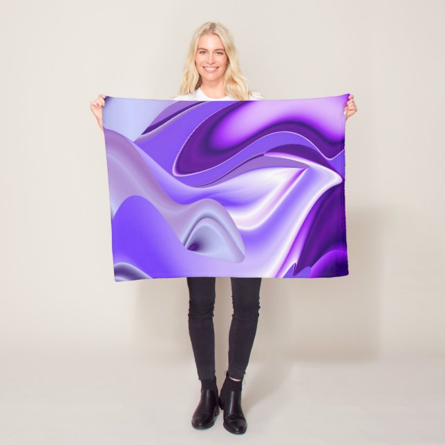Lila Flower Rainbow Dreams Fleecefilt (På plats)