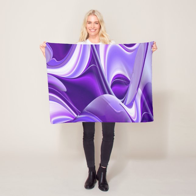 Lila Flower Rainbow Dreams Fleecefilt (På plats)