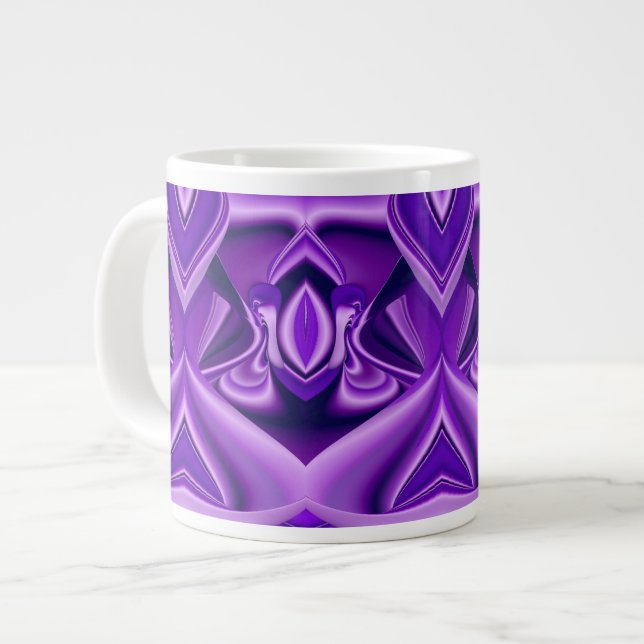 Lila Flower Rainbow Dreams Jumbo Mugg (Framsida vänster)