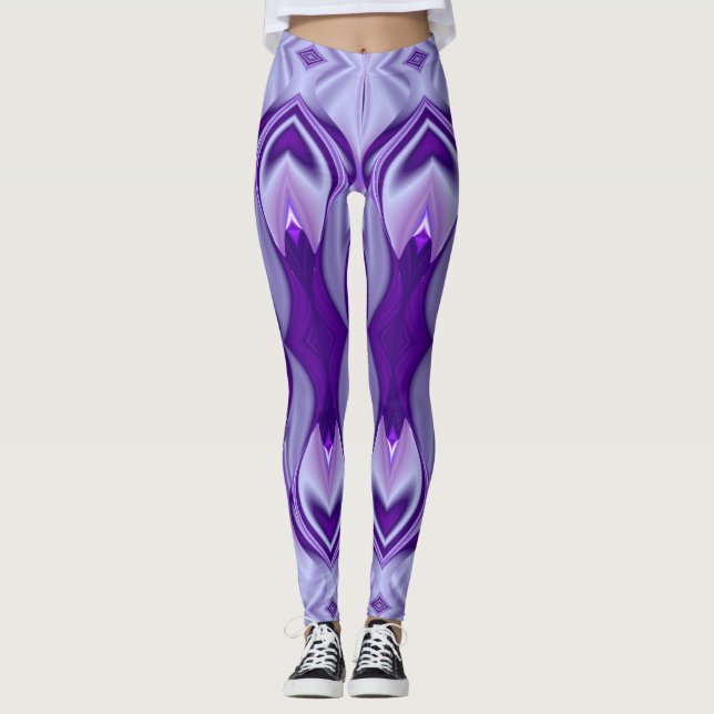 Lila Flower Rainbow Dreams Leggings (Framsida)