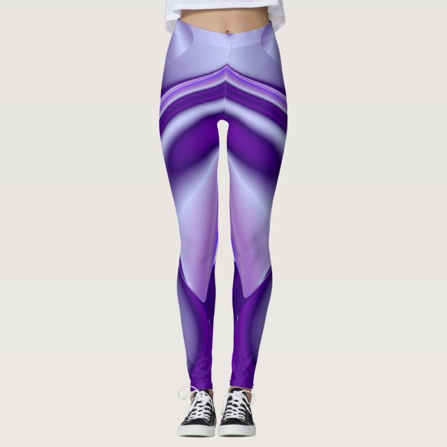 Lila Flower Rainbow Dreams Leggings (Framsida)