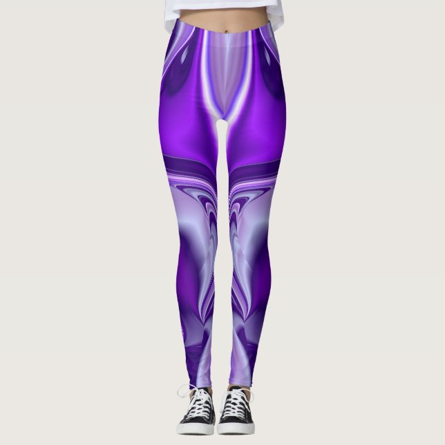 Lila Flower Rainbow Dreams Leggings (Framsida)