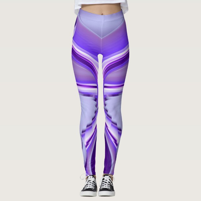 Lila Flower Rainbow Dreams Leggings (Framsida)