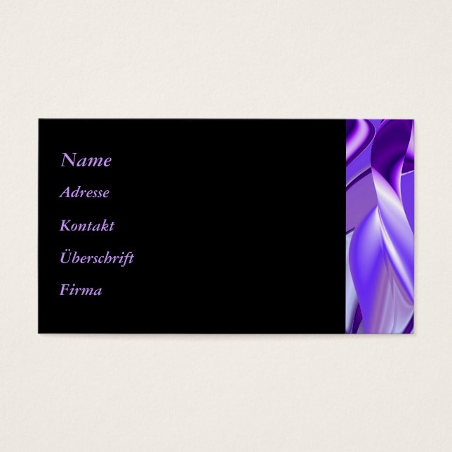 Lila Flower Rainbow Dreams Visitkort (Framsidan)