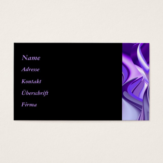 Lila Flower Rainbow Dreams Visitkort (Framsidan)