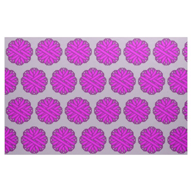 Lila Flower Ribbon av Kenneth Yoncich Tyg (Fat Quarter)