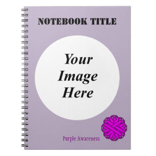 Lila Flower Ribbon Template av Kenneth Yoncich Anteckningsbok
