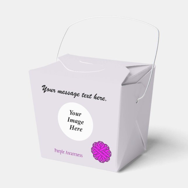 Lila Flower Ribbon Template av Kenneth Yoncich Presentaskar (Framsidan Sidan)