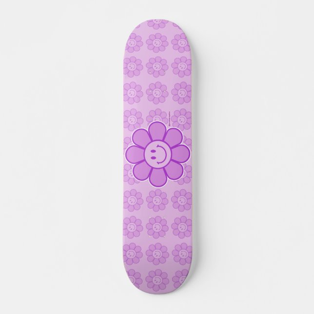 Lila Flower Skateboard (Framsida)