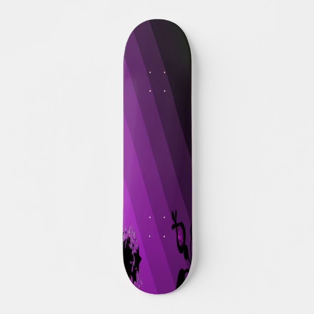 Lila Flower Skateboard Bräda 20,5 Cm (Framsida)