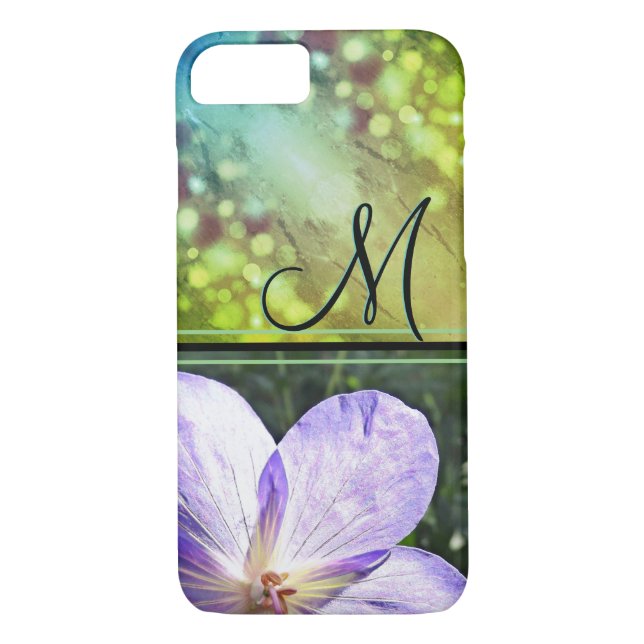 Lila Flower Sunshine (monogram) Case-Mate iPhone Skal (Baksida)