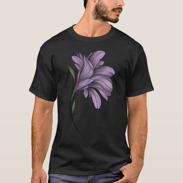 Lila Flower T Shirt (Framsida)