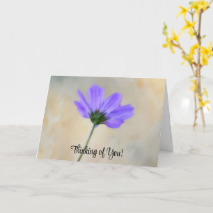 Lila Flower Thinking Card Kort