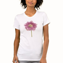 Lila Flower Top Bra Jersey Kortärmad T-Shirt