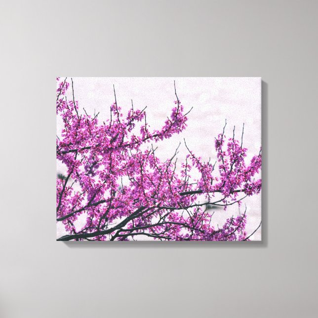 Lila Flower Träd Canvas Art Skriv ut (Framsida)
