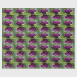 Lila Flower Valentine Day Wrapping Papper Presentpapper