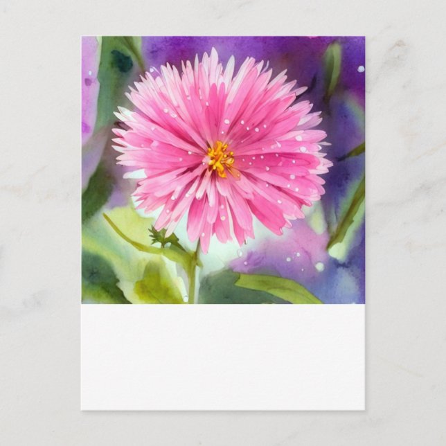 Lila Flower Vykort (Framsida)