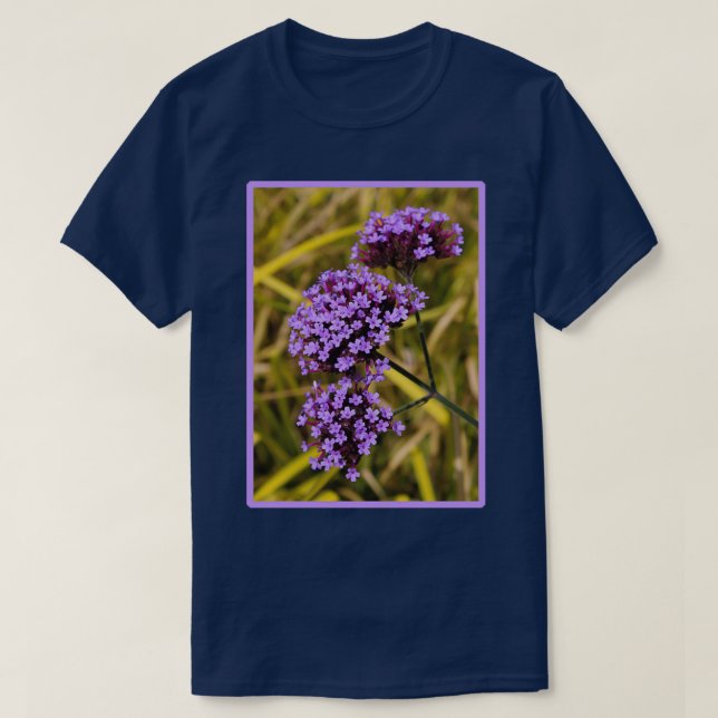 Lila Flowered Verbena bonariensis T Shirt (Design framsida)