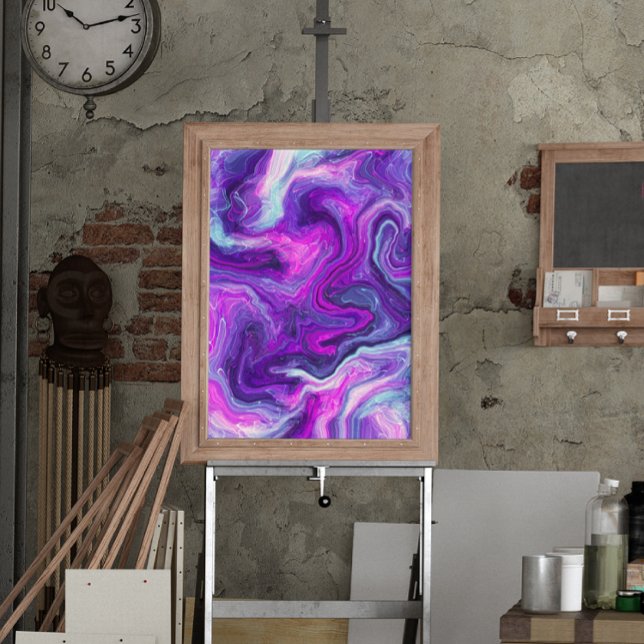 Lila Fluid Art Poster (Skapare uppladdad)