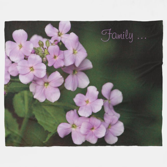 Lila Flyttad design Fleecefilt (Framsidan (Horisontell))