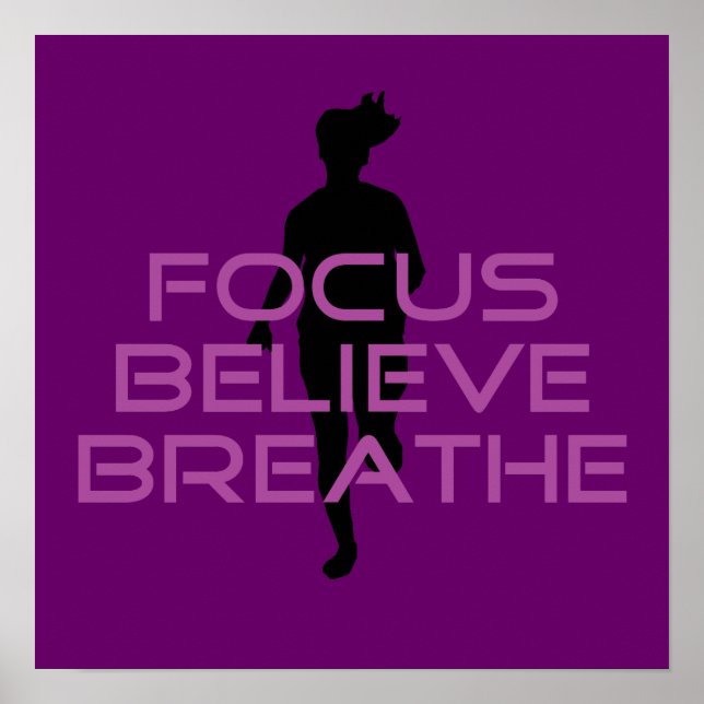 Lila Focus Tro Breathe Poster (Framsidan)