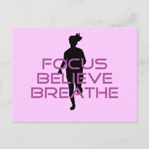 Lila Focus Tro Breathe Vykort