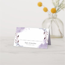 Lila Foliage Watercolor Bröllop