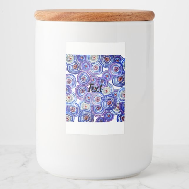 Lila Food and Beverage Label Set Mat Etikett (Framsida)