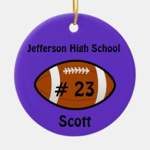 Lila Football Ornament