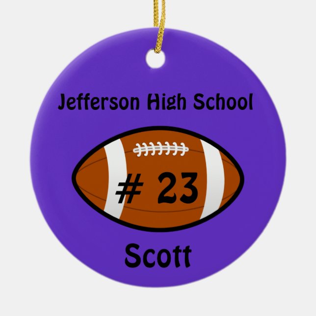 Lila Football Ornament (Framsidan)