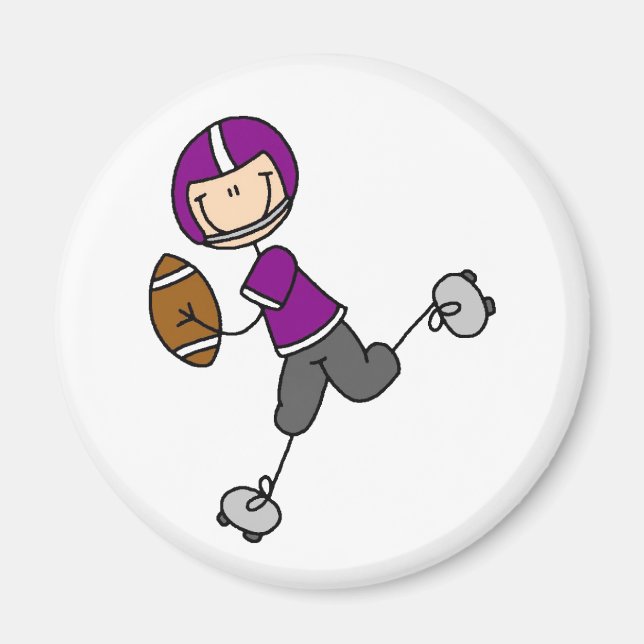 Lila Football Player Magnet (Framsidan)