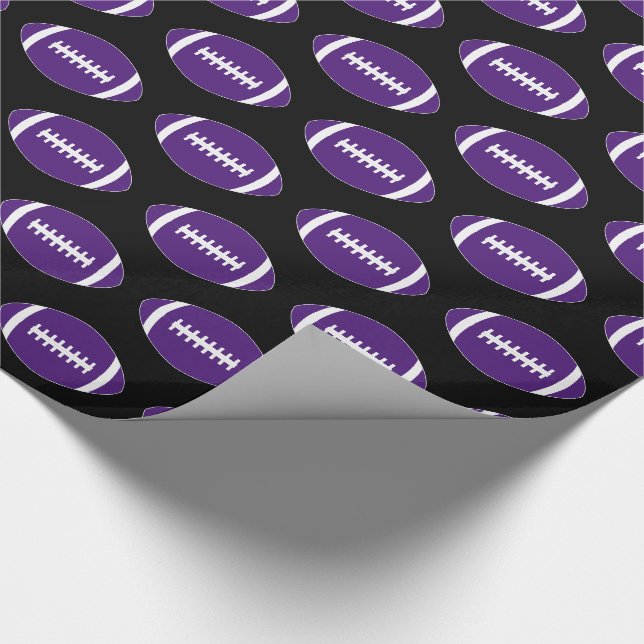 Lila Football Team eller Spelare Party Gift Presentpapper (Hörn)