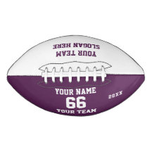 Lila Football with Namn, Number, Team