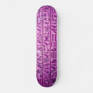 Lila för antika egyptiska hieroglyfer mini skateboard bräda 18,5 cm