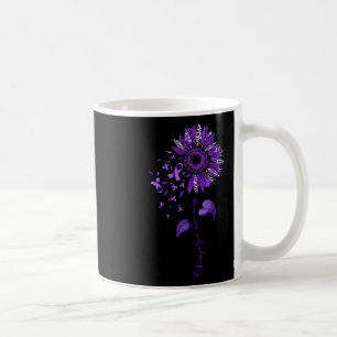 Lila för att öka medvetenheten om Leopard Fibromya Kaffemugg