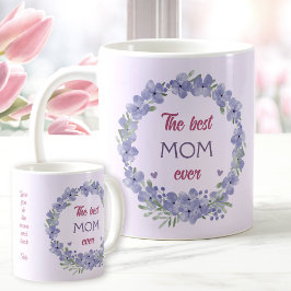 Lila för bästa Mamma någonsin Mors dag Anpassnings Kaffemugg