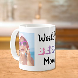 Lila för bästa Mamma Personlig Foton Rosa Kaffemugg