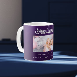 Lila för bästa vänner, foto namn kaffemugg