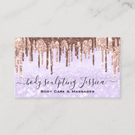 Lila för Body Care Sculpting QRCode Logotyp Visitkort